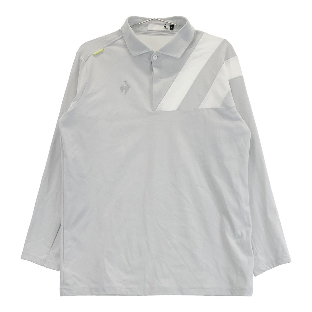 LECOQ GOLF ルコックゴルフ 2022年モデル 長袖ポロシャツ グレー系 L 【中古】ゴルフウェア メンズ
