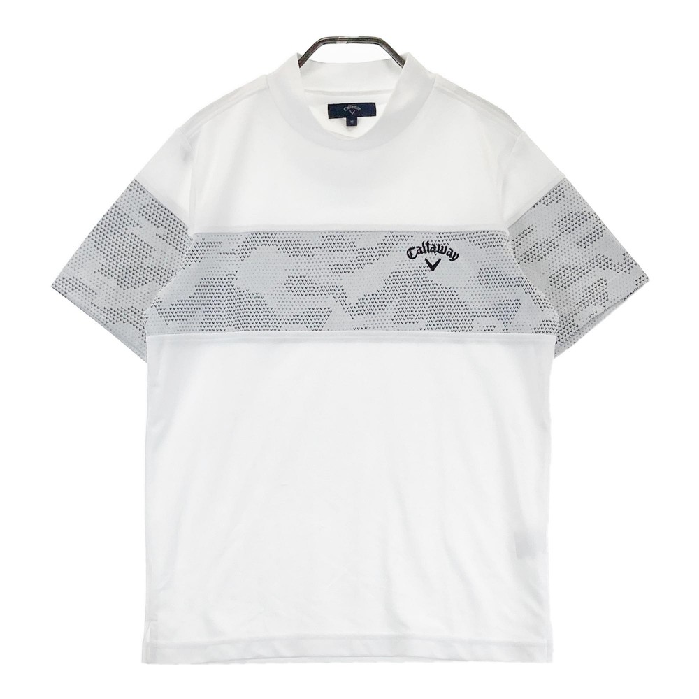 CALLAWAY キャロウェイ ハイネック 半袖Tシャツ ホワイト系 M 【中古】ゴルフウェア メンズ