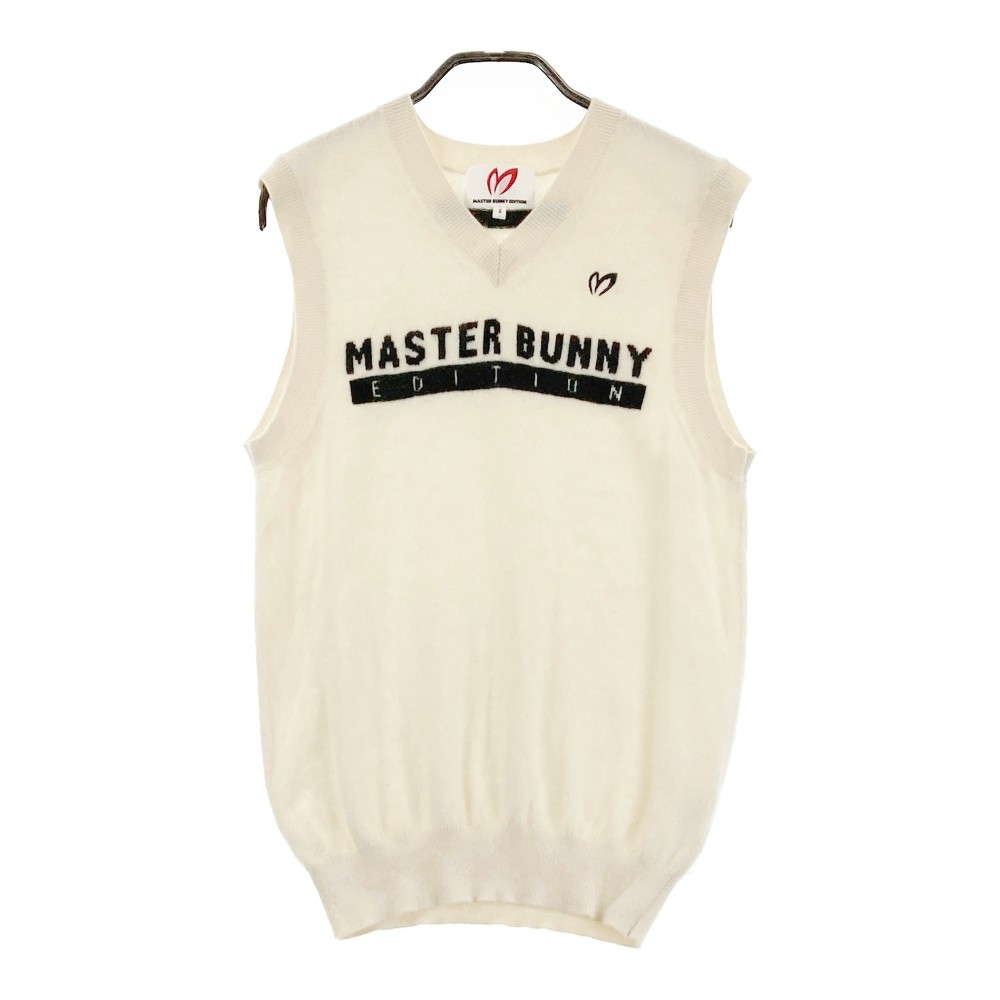 MASTER BUNNY EDITION マスターバニーエディション カシミヤ ニットベスト ホワイト系 4 【中古】ゴルフウェア メンズ|中古ゴルフウェア通販STST