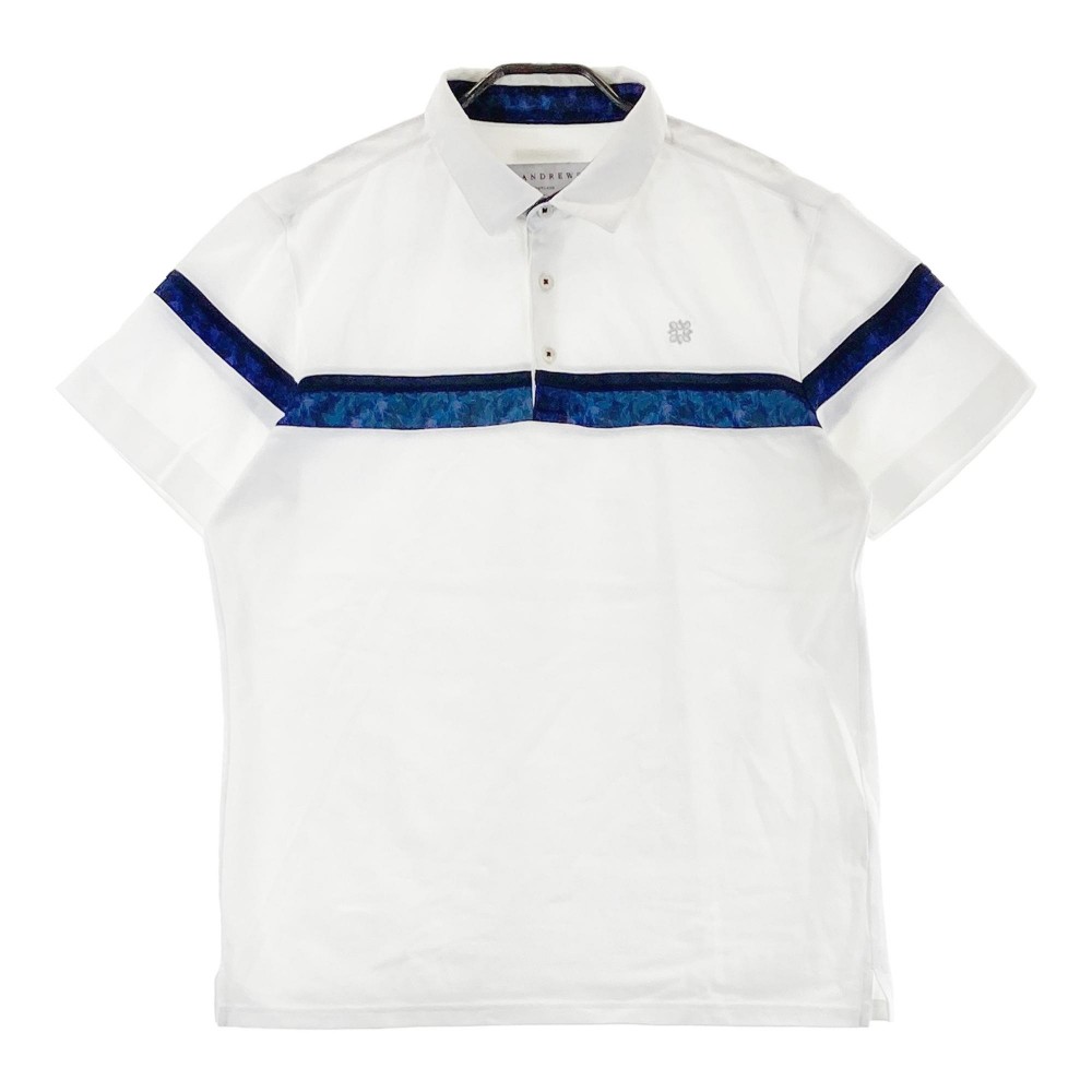 ST ANDREWS セントアンドリュース 半袖ポロシャツ ホワイト系 LL 【中古】ゴルフウェア メンズ