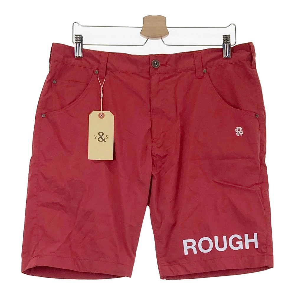 ROUGH&SWELL ラフアンドスウェル 2022年モデル ハーフパンツ 裏メッシュ レッド系 XL 【中古】ゴルフウェア メンズ