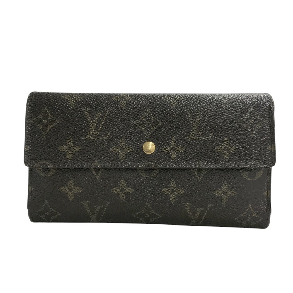 LOUIS VUITTON ルイ ヴィトン ポルトフォイユ インターナショナル M61215 TH0071 三つ折り 長財布 モノグラム ブラウン系 【中古】メンズ