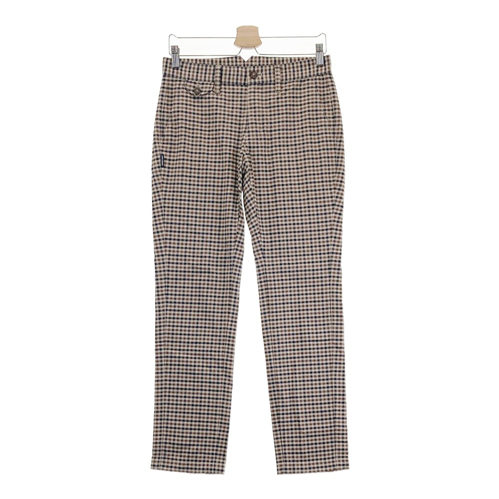 JACK BUNNY ジャックバニー コットン混 ストレッチパンツ チェック柄 ベージュ系 3 【中古】ゴルフウェア メンズ