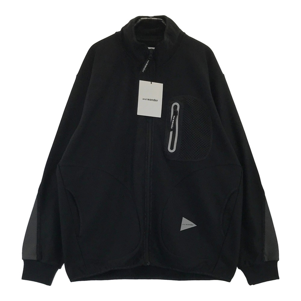 and wander アンドワンダー フリースジャケット ブラック系 XL 【中古】メンズ