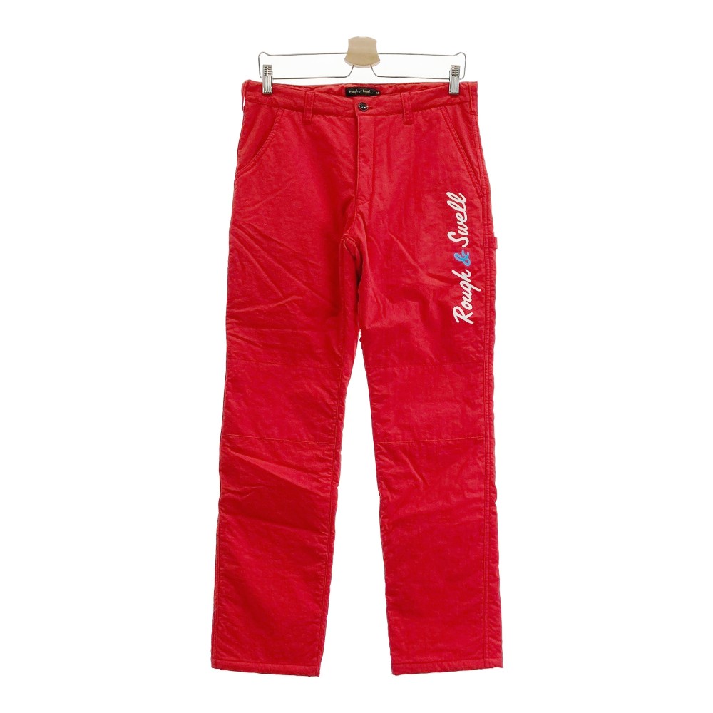 ROUGH&SWELL ラフアンドスウェル 中綿パンツ レッド系 M 【中古】ゴルフウェア メンズ