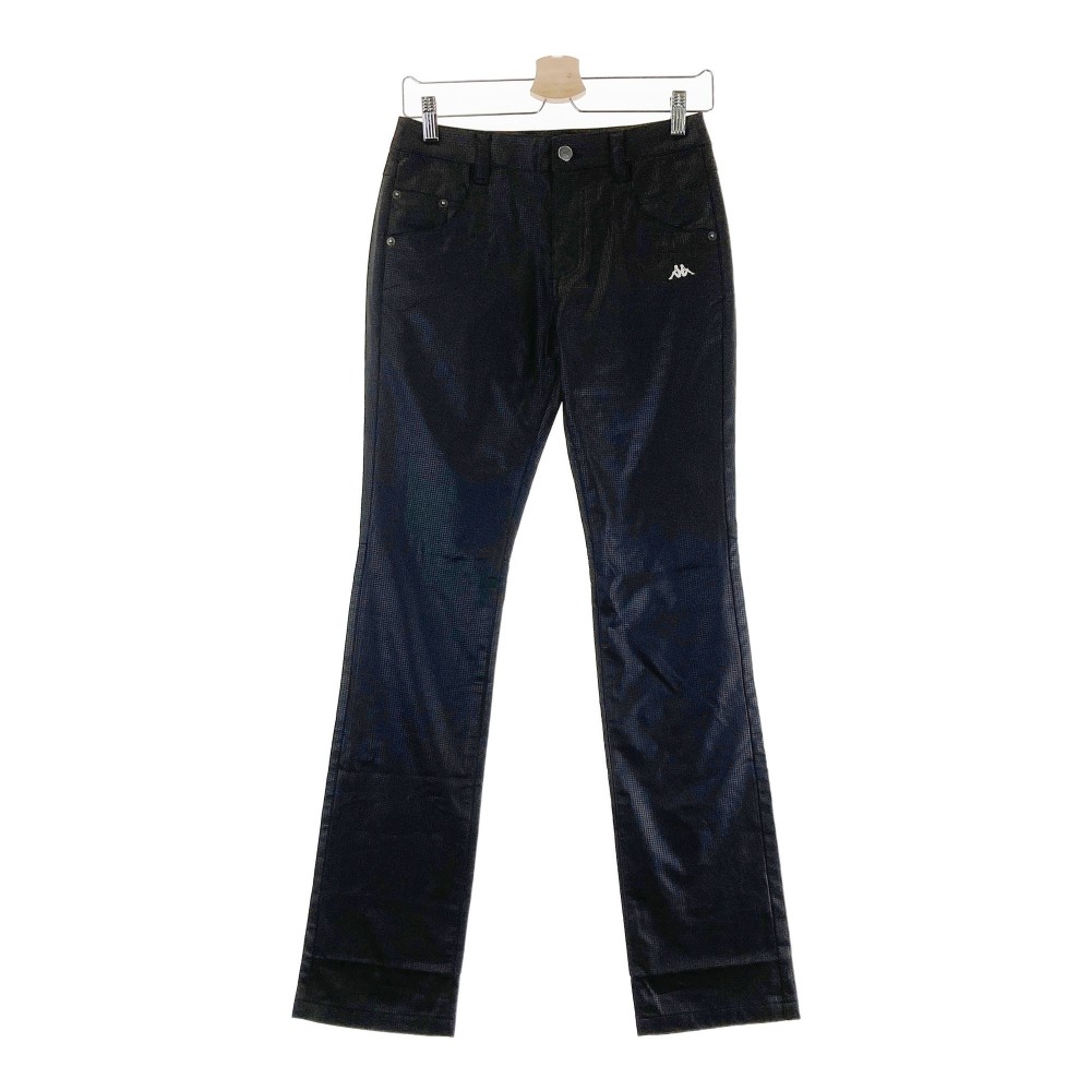 KAPPA GOLF カッパゴルフ ロングパンツ 千鳥柄 ブラック系 7 【中古】ゴルフウェア メンズ
