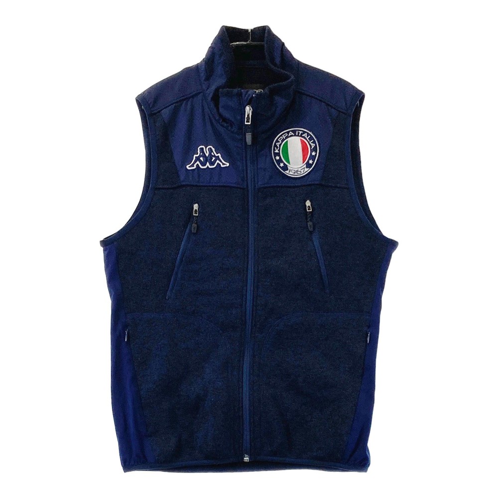 カッパ　ゴルフウェアベストサイズL色イタリアンブルー サイズ：L KAPPA GOLF カッパゴルフ ニットベスト 千鳥 ブルー系
