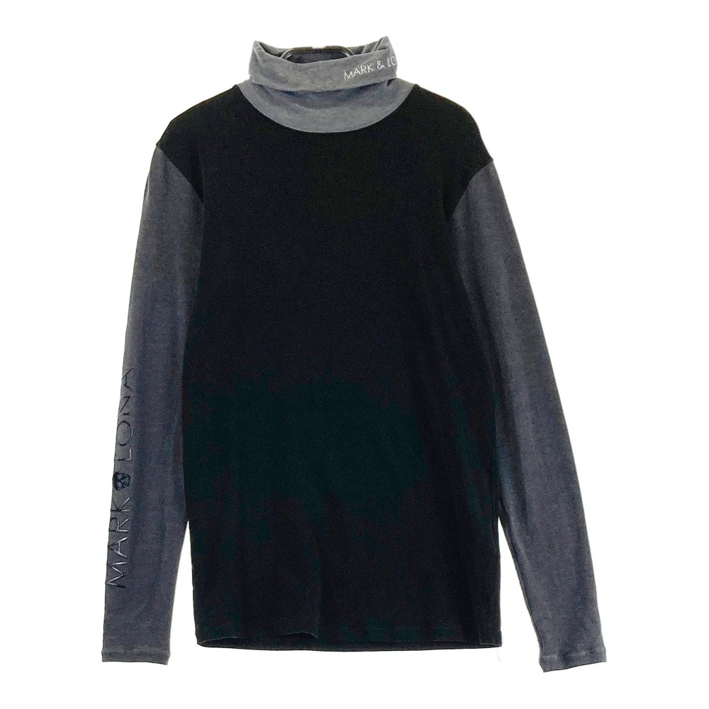 MARK&LONA マークアンドロナ ハイネック長袖Tシャツ ブラック系 SM 【中古】ゴルフウェア メンズ