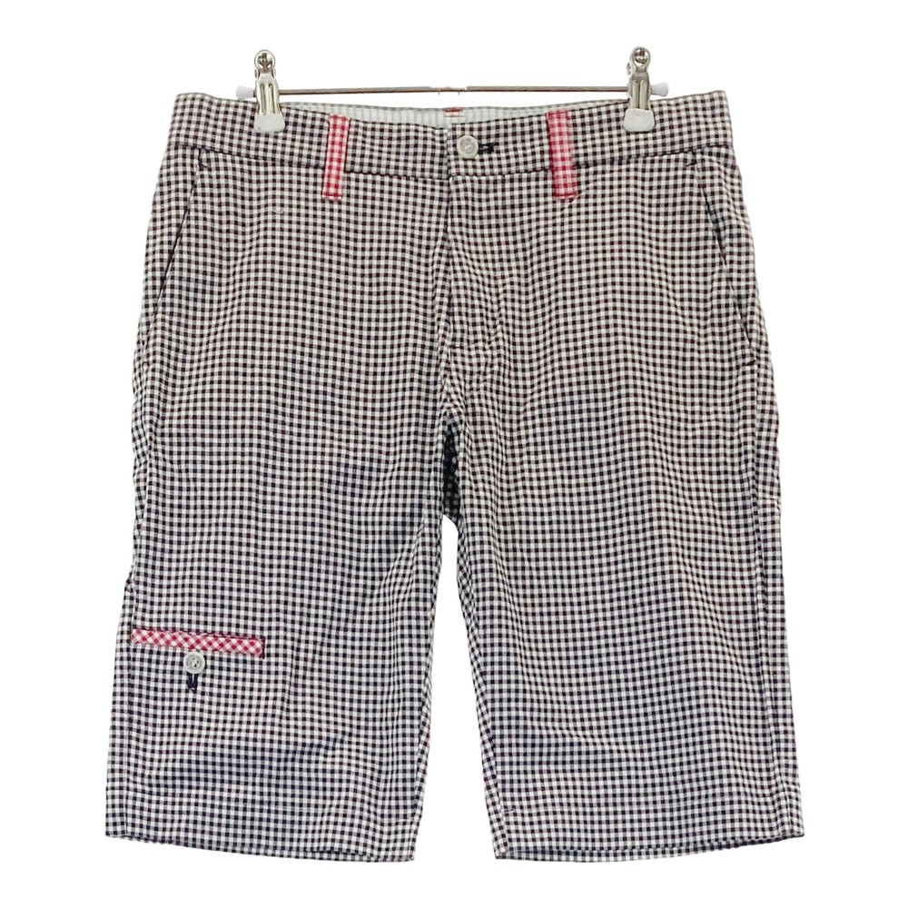 ZOY ゾーイ ハーフパンツ ギンガムチェック柄 ブラック系 79 【中古】ゴルフウェア メンズ