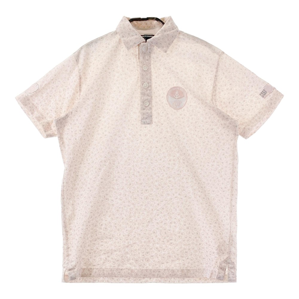 ZOY ゾーイ 半袖ポロシャツ 総柄 ピンク系 1 【中古】ゴルフウェア メンズ