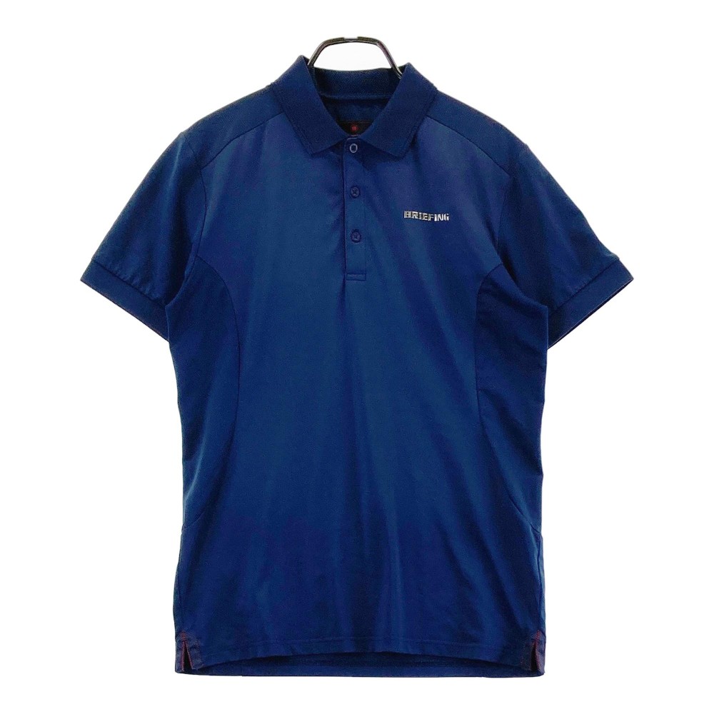 BRIEFING GOLF ブリーフィング 半袖ポロシャツ メッシュ切替 ネイビー系 M 【中古】ゴルフウェア メンズ