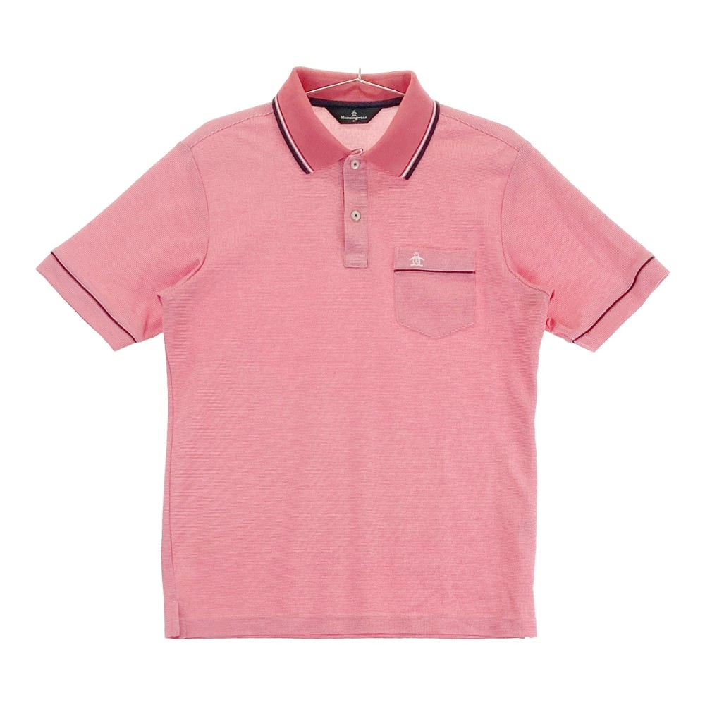 MUNSING WEAR マンシングウェア 半袖ポロシャツ ピンク系 M 【中古】ゴルフウェア メンズ