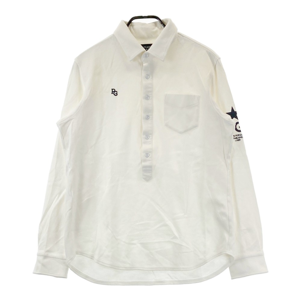 ○★新品未使用　PEARLY GATES　ロゴ 長袖ポロシャツ　4　ホワイト 楽天市場】PEARLY GATES パーリーゲイツ 長袖ポロシャツ ホワイト系 4