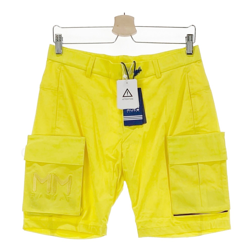MUTA MARINE ムータマリン ハーフ カーゴパンツ イエロー系 5 【中古】ゴルフウェア メンズ