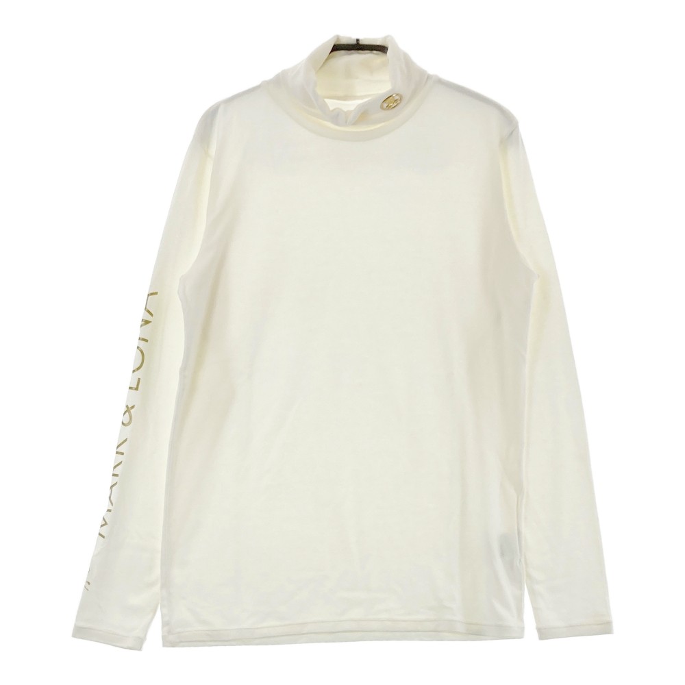 MARK&LONA マークアンドロナ 起毛 タートルネック 長袖Tシャツ ホワイト系 48 【中古】ゴルフウェア メンズ