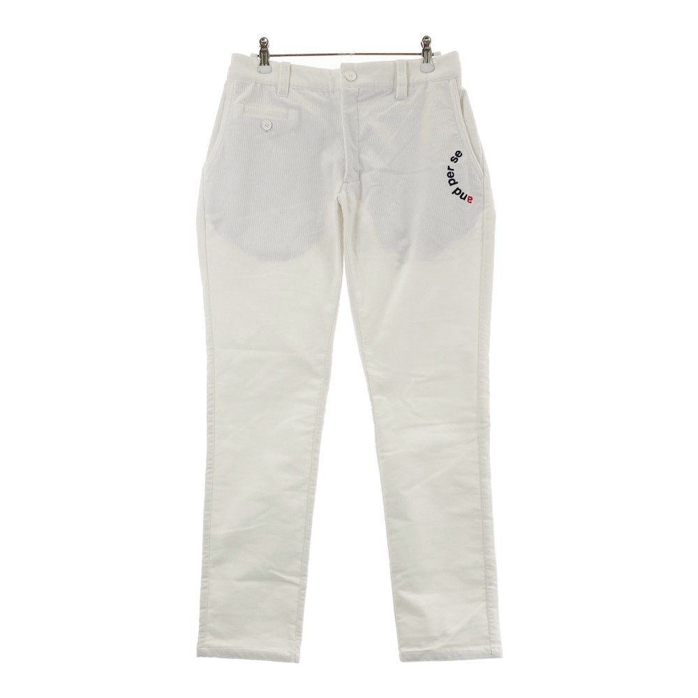 AND PER SE アンパスィ コーデュロイパンツ ホワイト系 M 【中古】ゴルフウェア メンズ