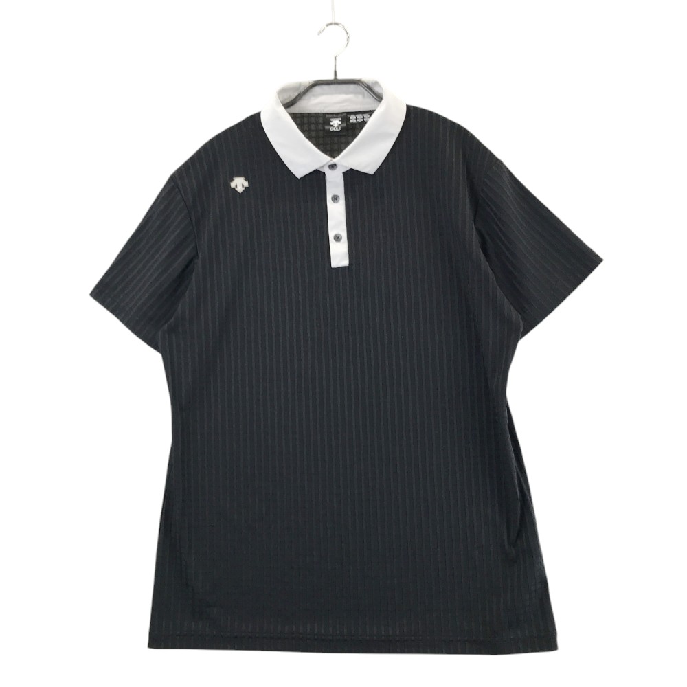 DESCENTE GOLF デサントゴルフ 半袖ポロシャツ ブラック系 XO 【中古】ゴルフウェア メンズ