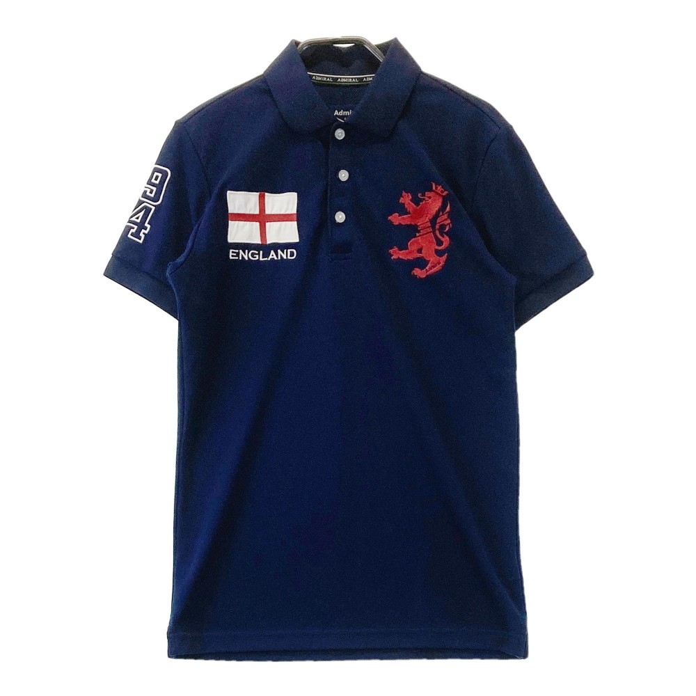 ADMIRAL アドミラル 半袖 ポロシャツ ネイビー系 M 【中古】ゴルフウェア メンズ