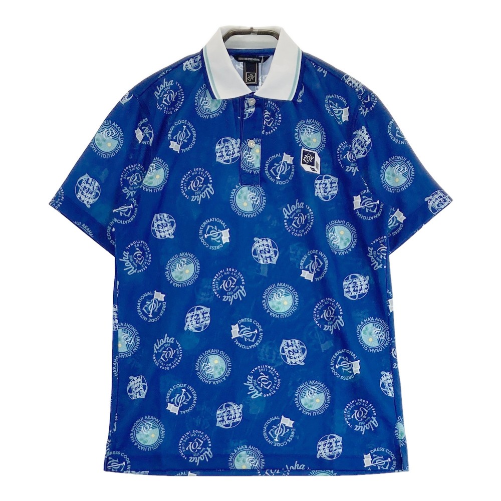 ZOY ゾーイ 071422012 半袖ポロシャツ 総柄 ブルー系 1 【中古】ゴルフウェア メンズ 7,821円