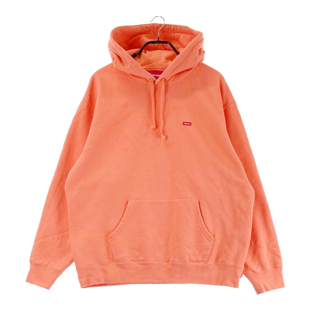SUPREME シュプリーム Small Box Hooded Sweatshirt apricot 22SS スモールボックスロゴ フーディ パーカー  オレンジ色系 LARGE 【中古】メンズ