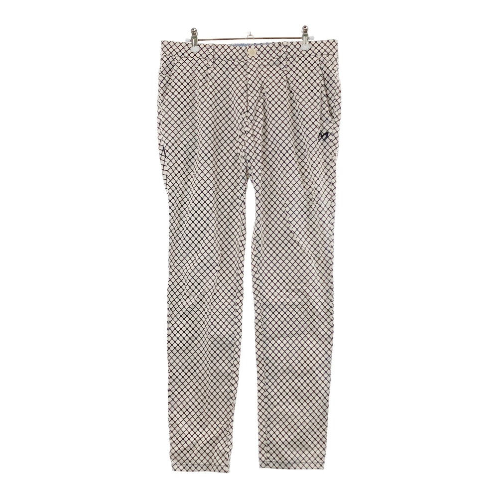 MASTER BUNNY EDITION マスターバニーエディション ストレッチパンツ 総柄 ホワイト系 4 【中古】ゴルフウェア メンズ