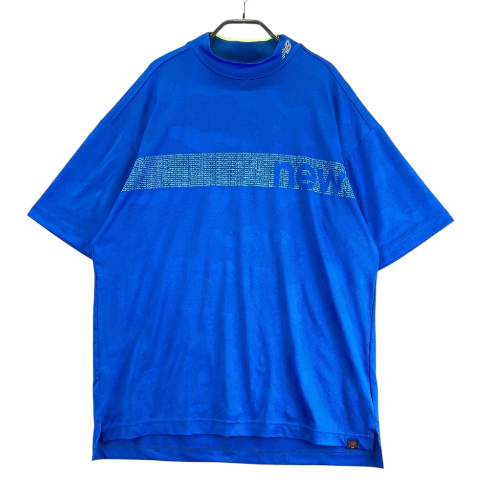 NEW BALANCE GOLF ニューバランス 2023年モデル ハイネック 半袖Tシャツ カモフラ柄 ブルー系 7 【中古】ゴルフウェア メンズ