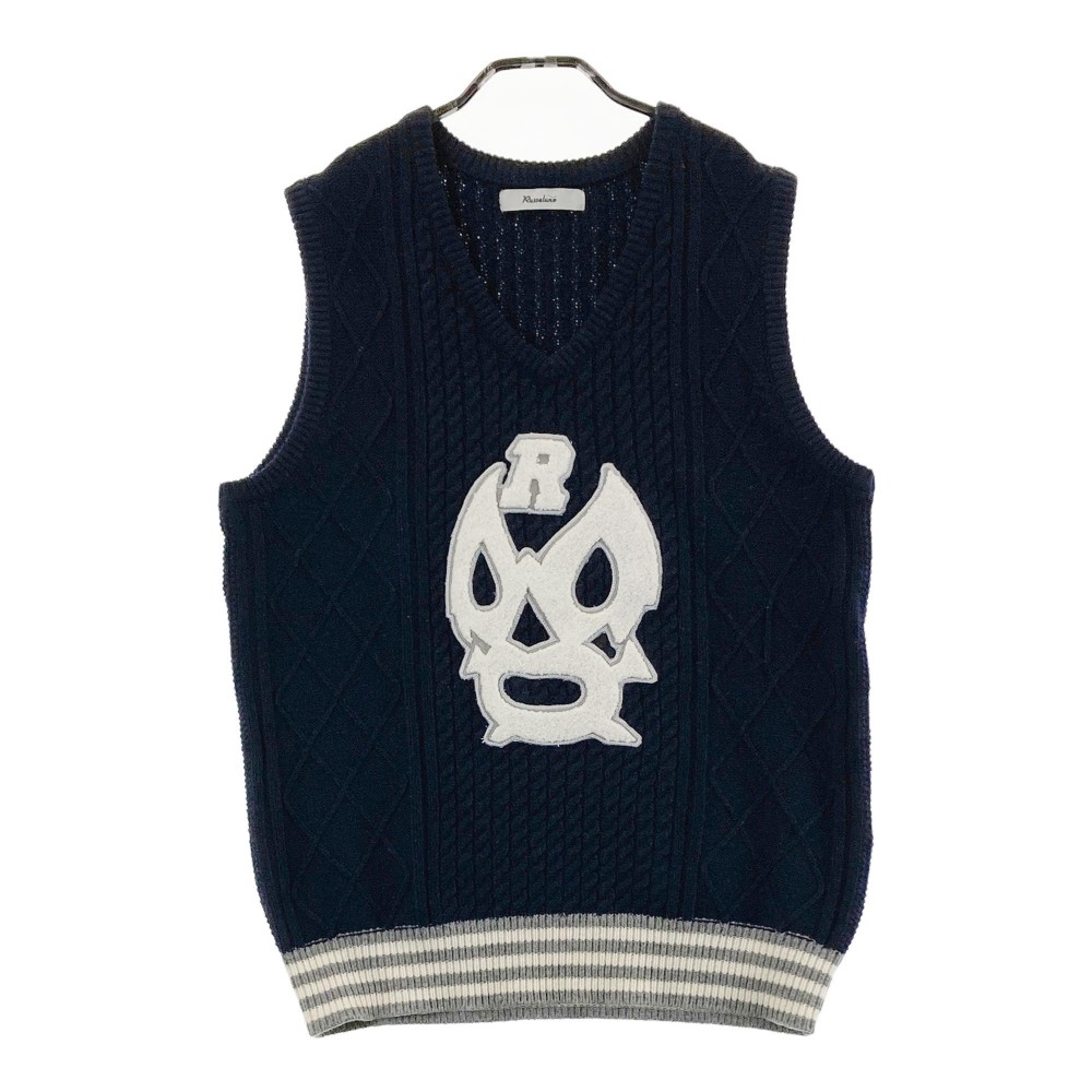 RUSSELUNO ラッセルノ ロゴ入り ニットベスト サイズ6 XL RUSSELUNO(ラッセルノ) ベスト｜中古ゴルフウェア通販サイトSTST
