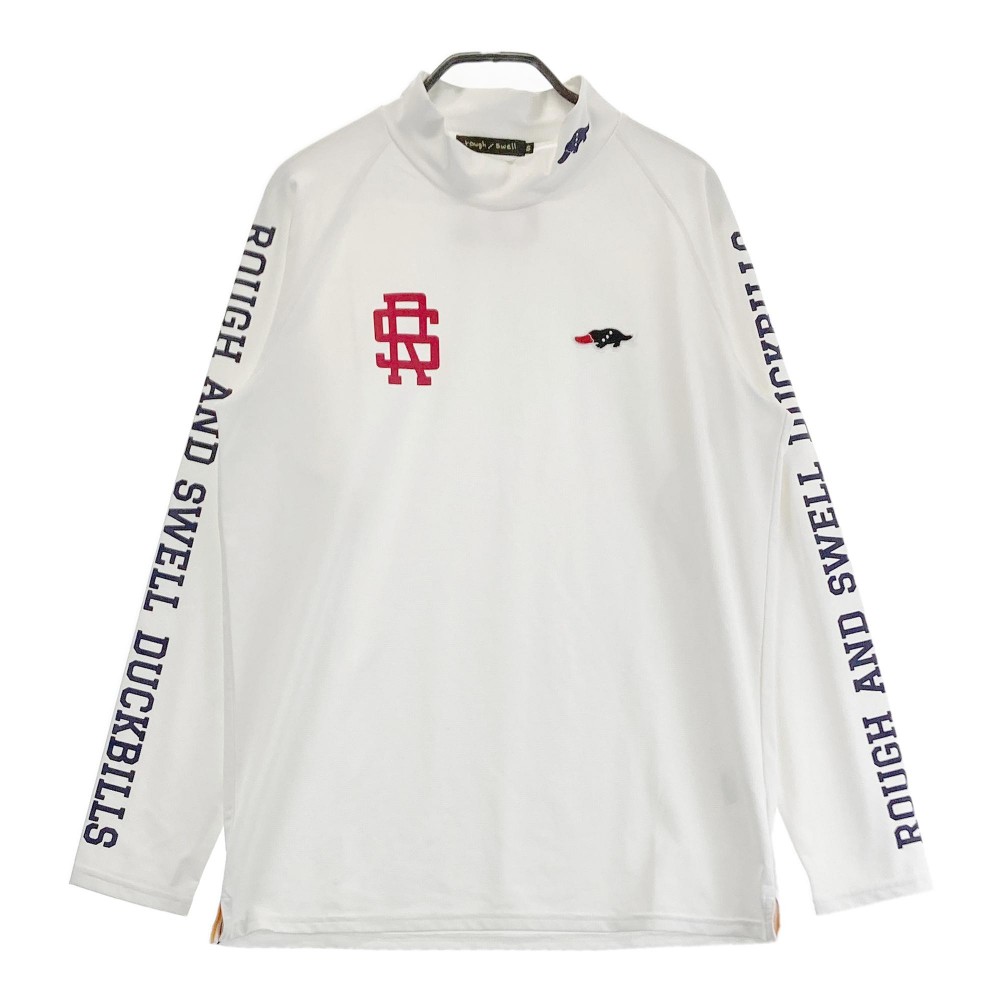サイズ：M ROUGH&amp;SWELL ラフアンドスウェル 2024年モデル ハイネック 半袖Tシャツ  ホワイト系 [240101500931] ゴルフウェア メンズ ストスト サイズ：M ROUGH&SWELL ラフアンドスウェル 2024年モデル