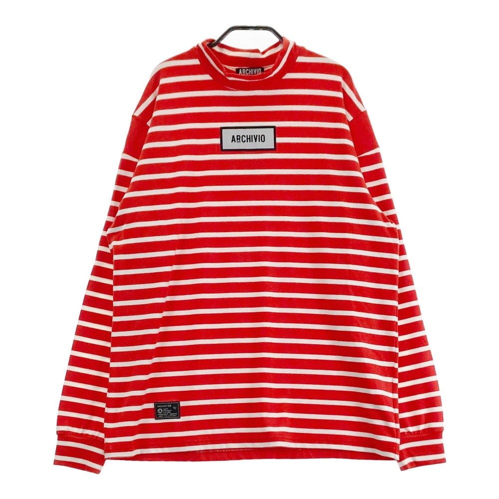 ARCHIVIO アルチビオ A429010 2024年 長袖ハイネックTシャツ ボーダー レッド系 48 【中古】ゴルフウェア メンズ｜中古ゴルフウェア通販STST