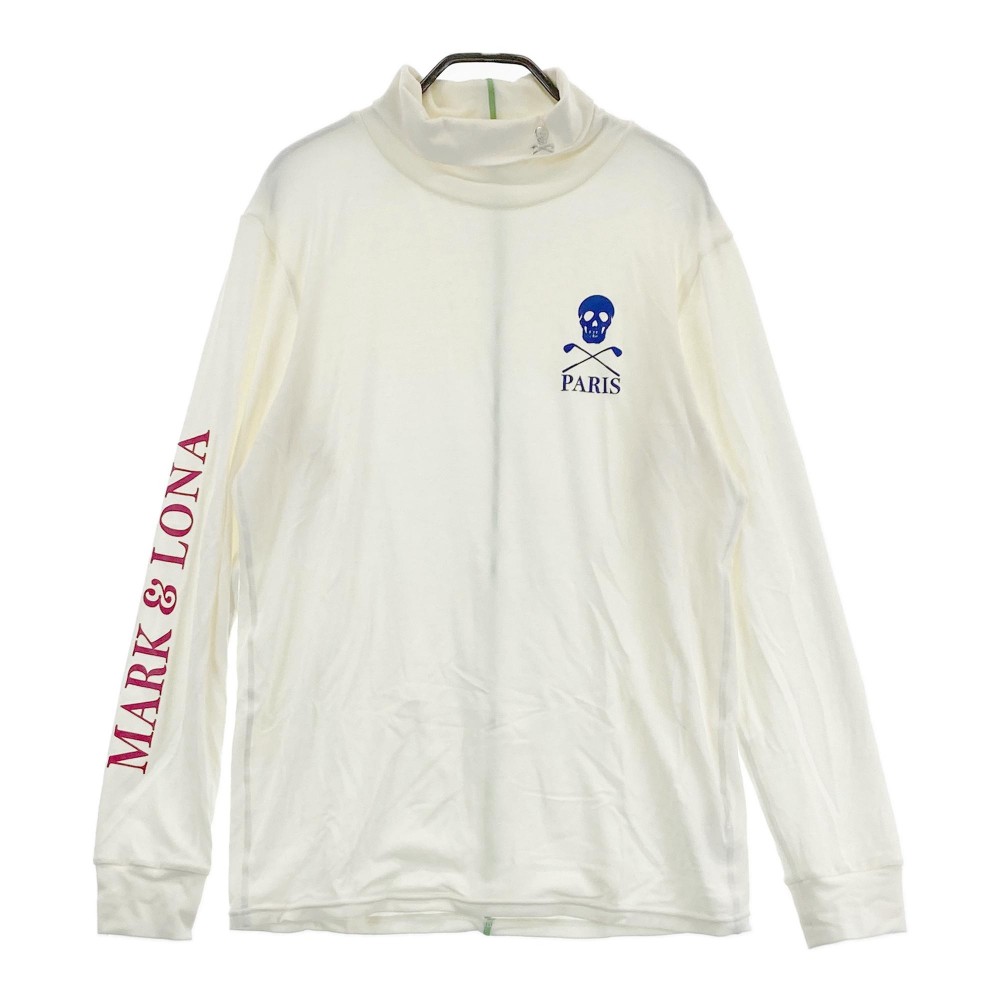 MARK\u0026LONA マークアンドロナ  長袖タートルネックプルオーバー  白いこと系 48 【中古】ゴルフ御召しもの メンズ