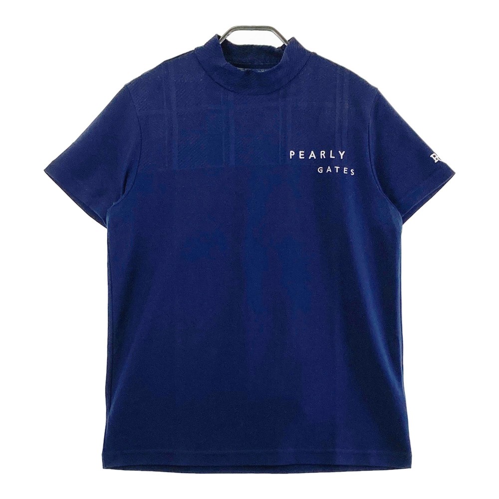 サイズ：5 PEARLY GATES パーリーゲイツ 2024年モデル ハイネック 長袖Tシャツ  ネイビー系 [240101386609] ゴルフウェア メンズ ストスト サイズ：5 PEARLY GATES パーリーゲイツ 2024年モデル