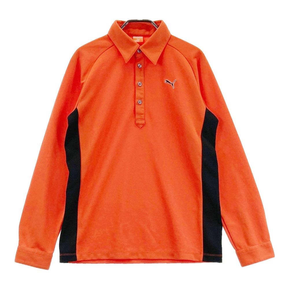 楽天市場】プーマ 長袖ポロシャツ オレンジ×白 コットン混 メンズ M