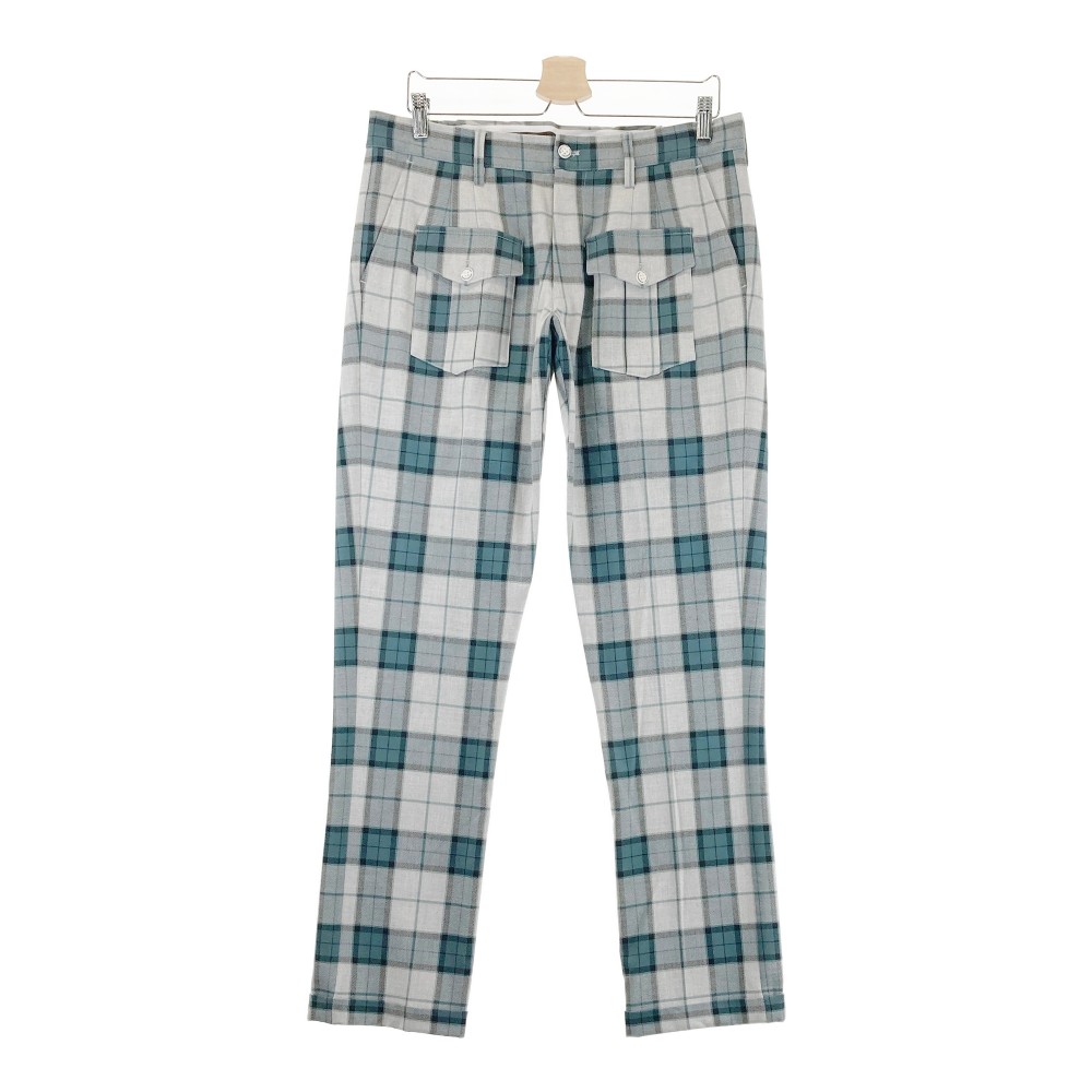 1PIU1UGUALE3 GOLF GRP134 ストレッチパンツ チェック柄 グリーン系 5 【中古】ゴルフウェア メンズ｜中古ゴルフウェア通販STST