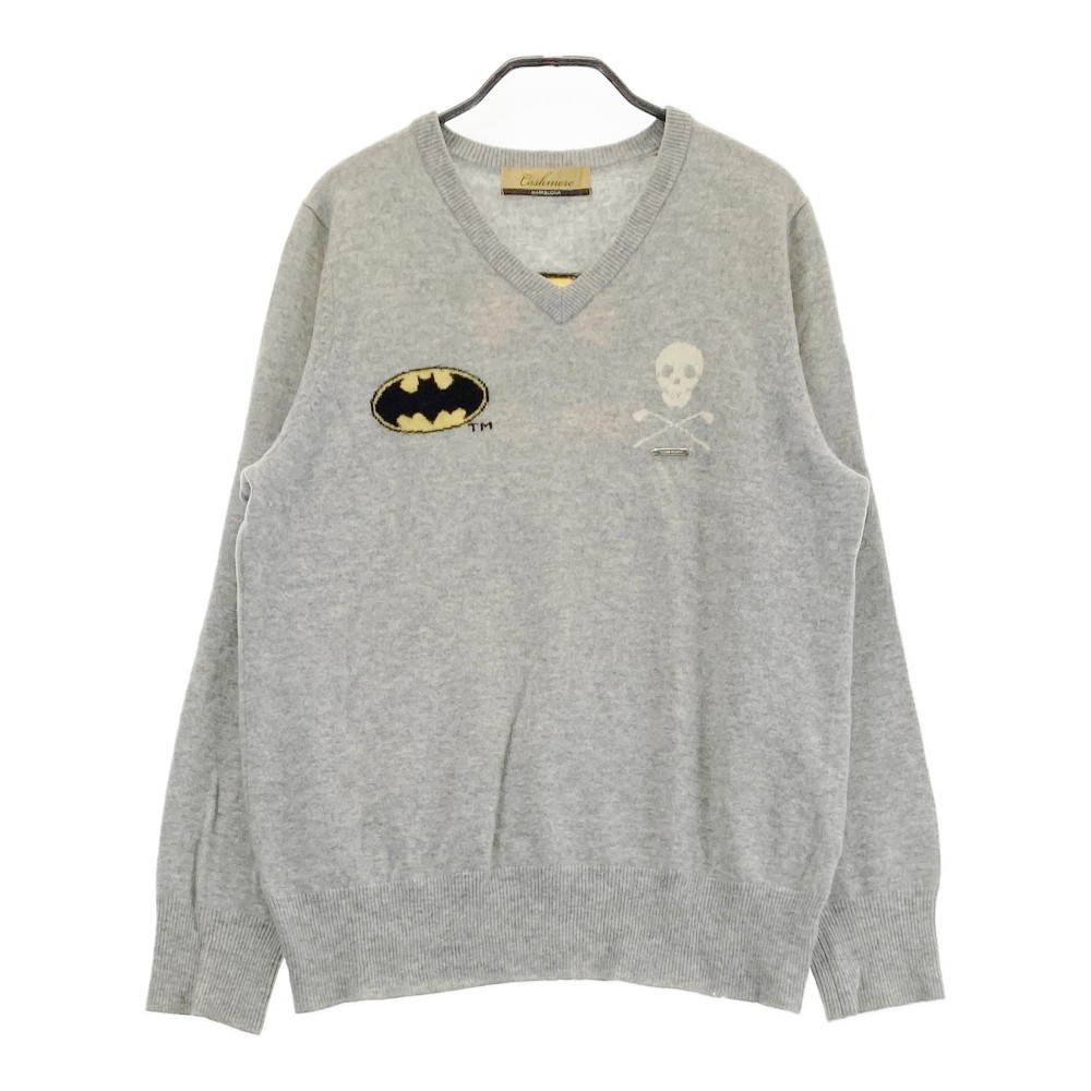MARK&LONA マークアンドロナ &times;BATMAN Vネックニットセーター カシミヤ グレー系 L 【中古】ゴルフウェア メンズ｜中古ゴルフウェア通販STST 9,900円