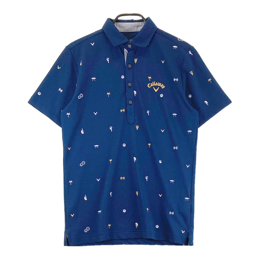 CALLAWAY キャロウェイ 半袖ポロシャツ ネイビー系 M 【中古】ゴルフウェア メンズ