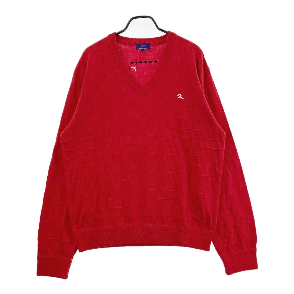 RODDIO ロッディオ ニットセーター チェック柄 レッド系 4L 【中古】ゴルフウェア メンズ｜中古ゴルフウェア通販STST