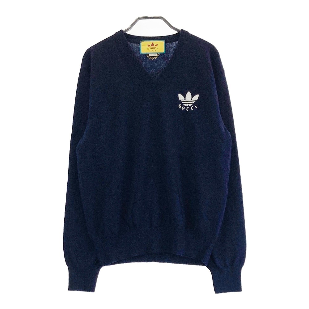 GUCCI ネイビー ニットセーター 美品 グッチ GUCCI ニット セーター プルオーバー ウール