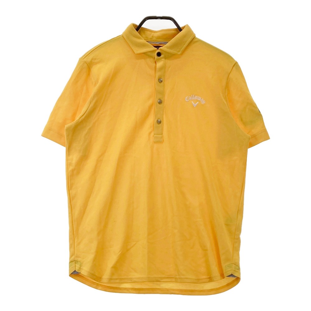CALLAWAY キャロウェイ 半袖ポロシャツ イエロー系 LL 【中古】ゴルフウェア メンズ