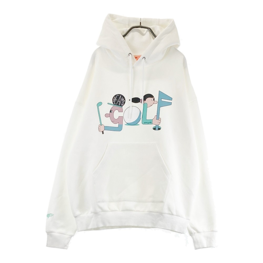 BEAMS GOLF ビームスゴルフ ジェレミー・ヴィル 別注 プルオーバーパーカー フーディー ホワイト系 L 【中古】ゴルフウェア メンズ｜中古ゴルフウェア通販STST