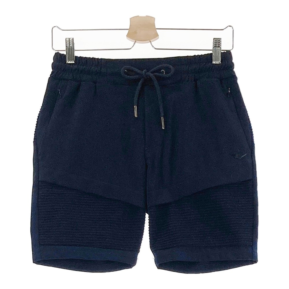 1piu1uguale3 ウノ ピゥ ウノ ウグァーレ トレ RELAX ニット切替 スウェット ハーフパンツ ネイビー系 S 【中古】メンズ