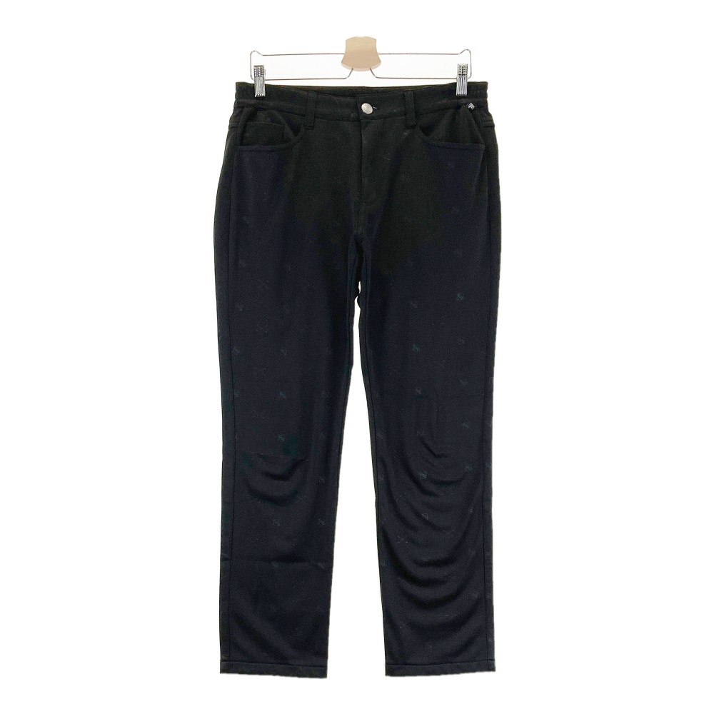 FILA GOLF フィラゴルフ 裏起毛パンツ 総柄 ブラック系 M 【中古】ゴルフウェア メンズ