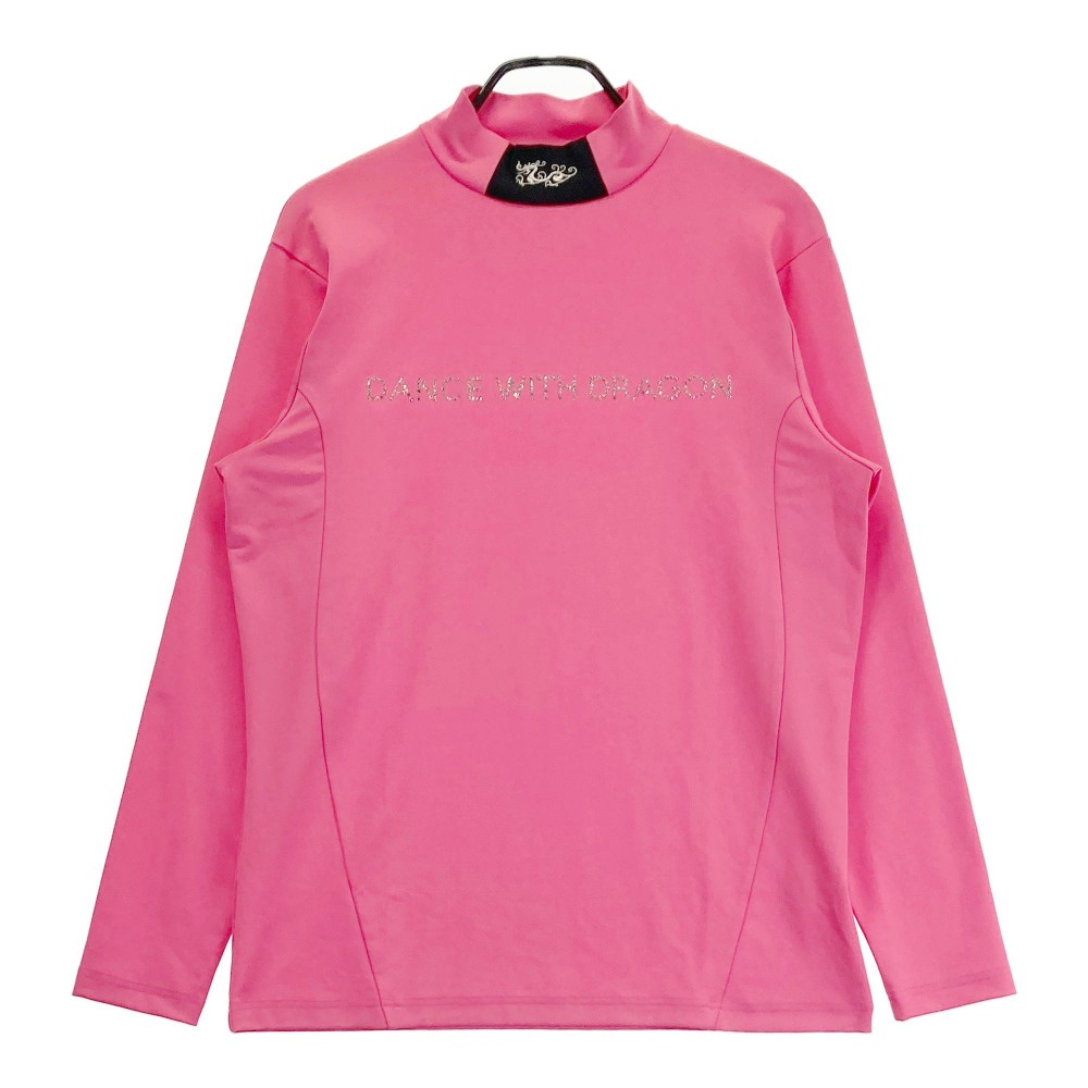 DANCE WITH DRAGON ダンスウィズドラゴン ハイネック 長袖Tシャツ ピンク系 3 【中古】ゴルフウェア メンズ