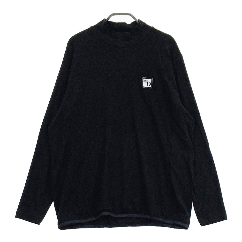 DANCE WITH DRAGON ダンスウィズドラゴン  起毛 ハイネック 長袖ティーシャツ  黒いこと系 4 【中古】ゴルフお召しもの メンズ シャツ・ポロシャツ-メンズウェア-スポーツ・アウトドア