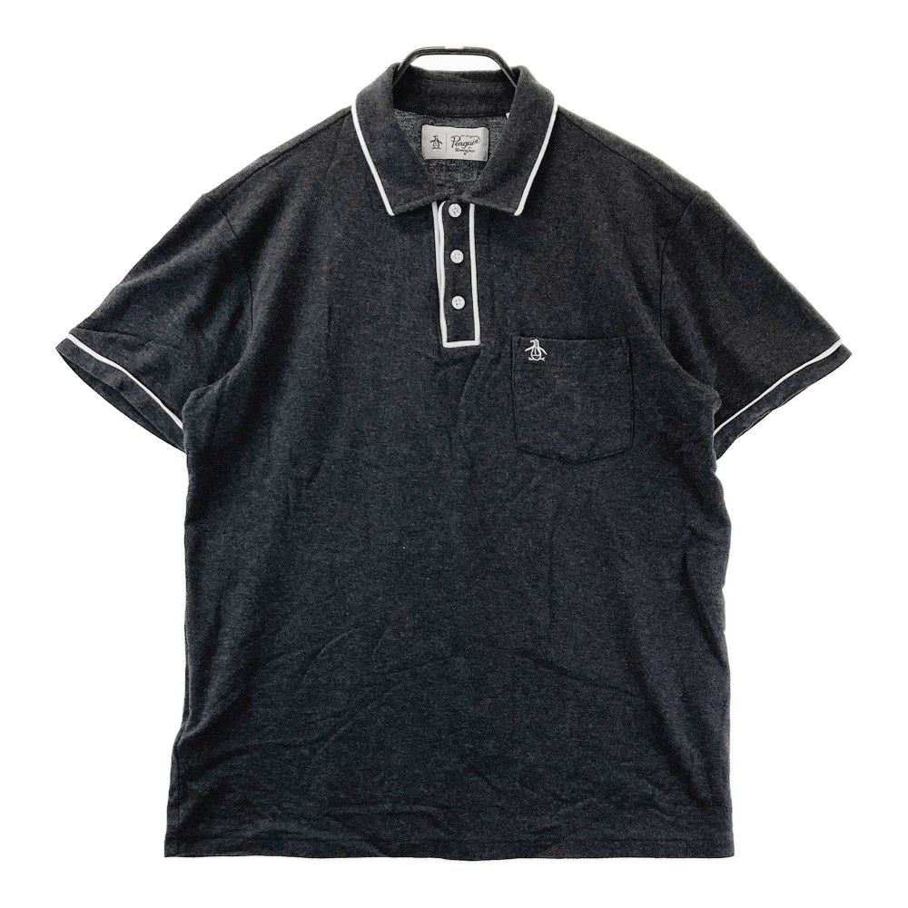 MUNSING WEAR マンシングウェア 半袖ポロシャツ PENGUIN グレー系 M 【中古】ゴルフウェア メンズ
