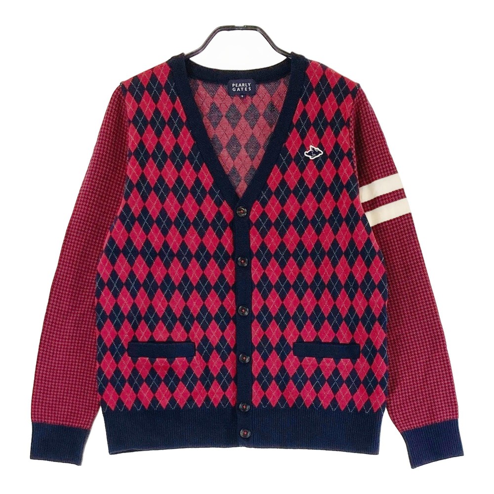 PEARY GATES パーリーゲイツ 千鳥格子 カーディガン パーリーゲイツ千鳥柄厚手カーディガン