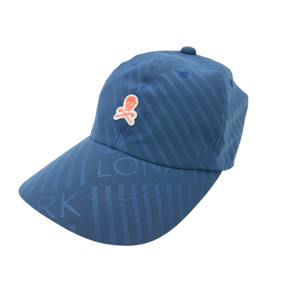MARK&LONA マークアンドロナ キャップ スカル ロゴ 総柄 ブルー系 FREE 【中古】ゴルフウェア
