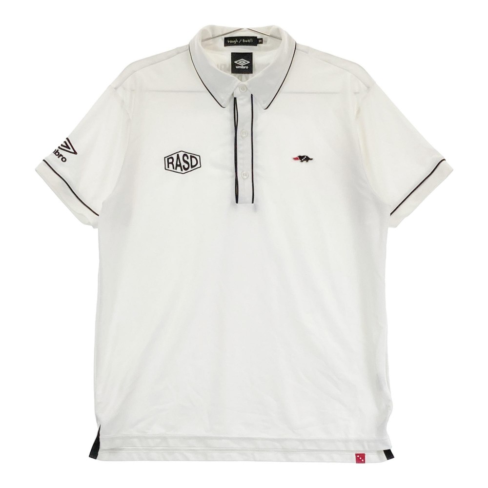 ROUGH&SWELL ラフアンドスウェル UMBRO 半袖ポロシャツ ホワイト系 M 【中古】ゴルフウェア メンズ