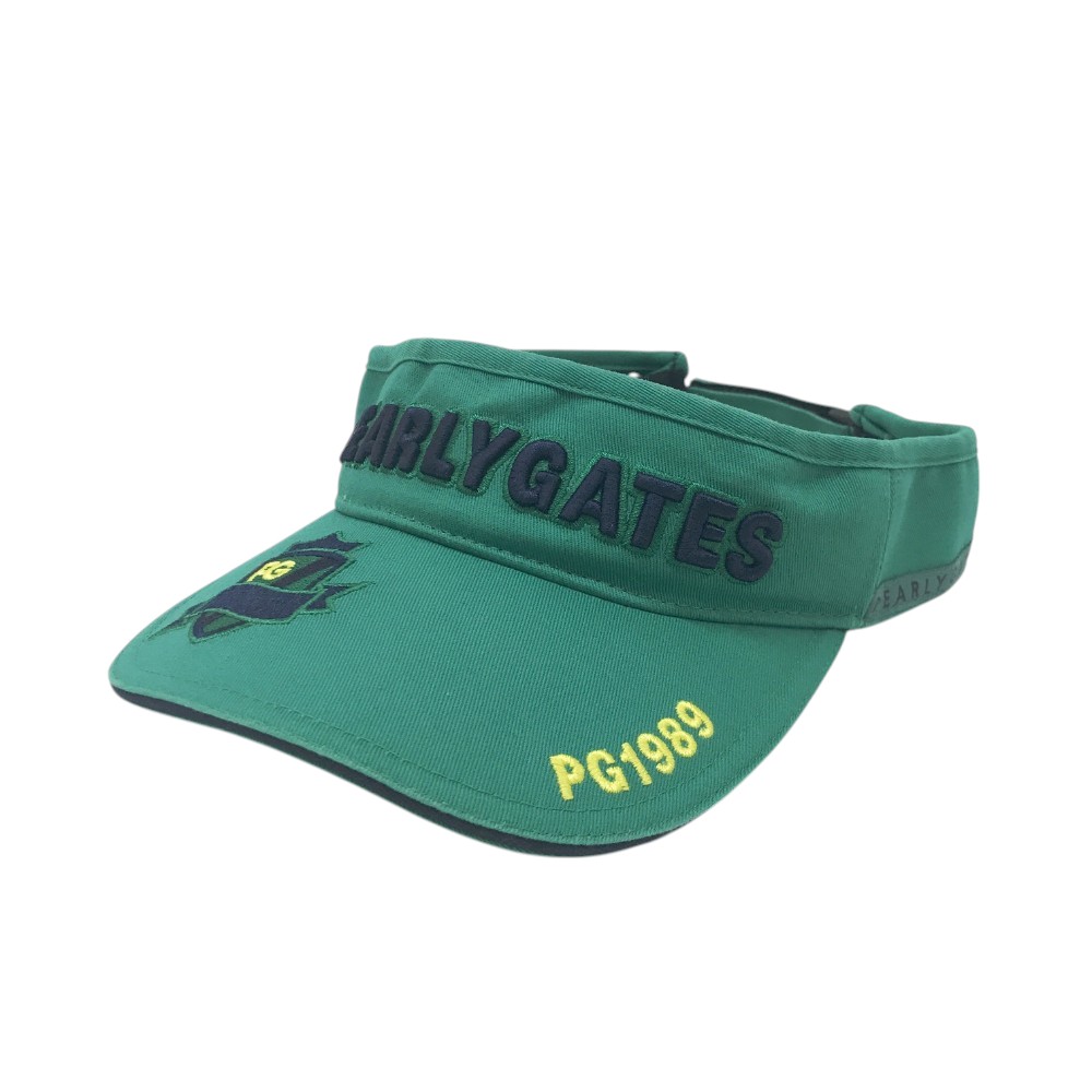 PEARLY GATES パーリーゲイツ サンバイザー グリーン系 FR 【中古】ゴルフウェア