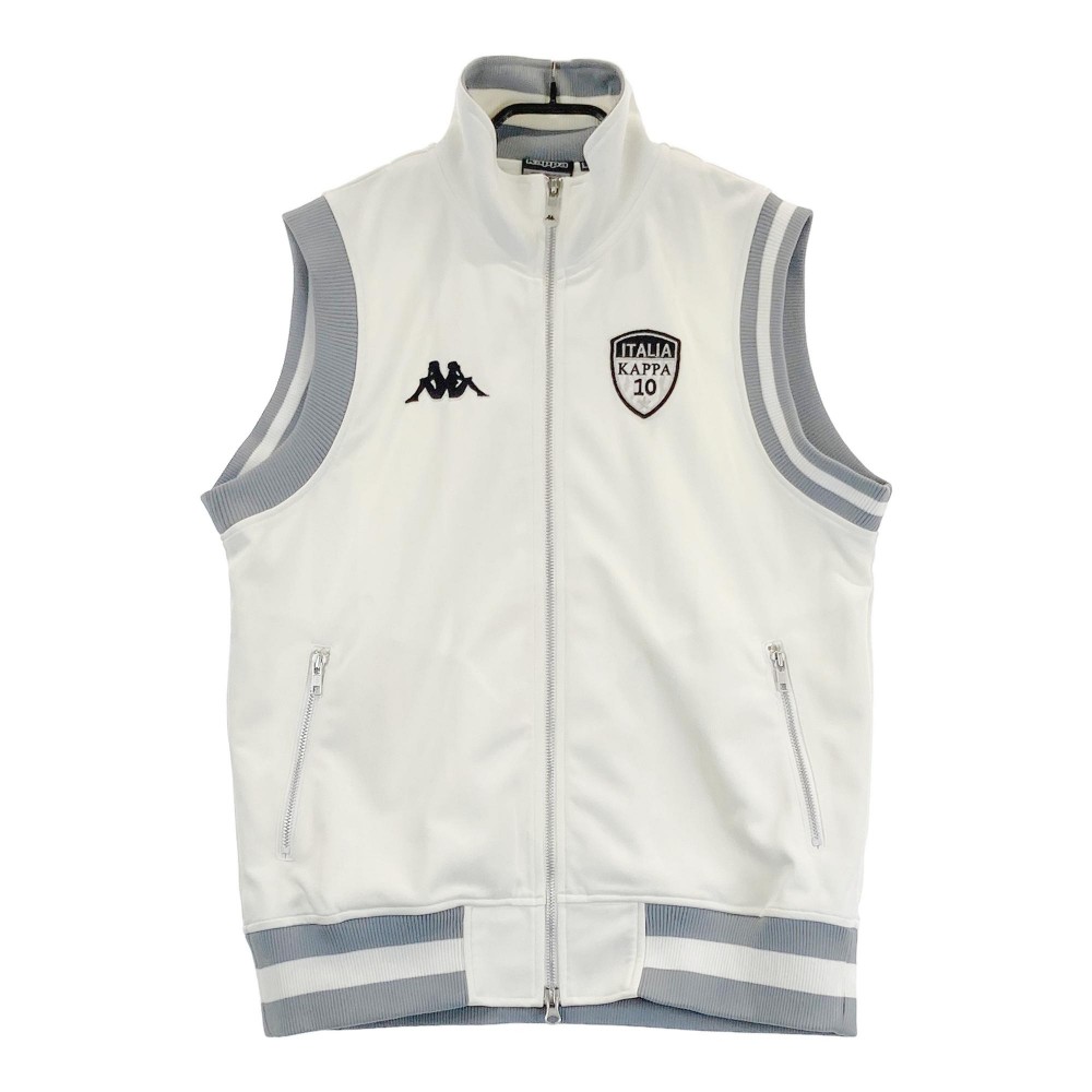 カッパ　ゴルフウェアベストサイズL色イタリアンブルー サイズ：L KAPPA GOLF カッパゴルフ ニットベスト 千鳥 ブルー系