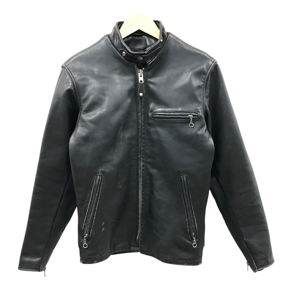 Schott ショット パンチングレザーシングルライダースジャケット S Schottパンチングレザーライダース